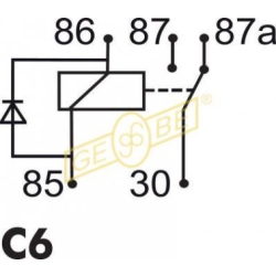 PRZEKAŹNIK 24V 10/20A GEBE 990641 Z DIODĄ